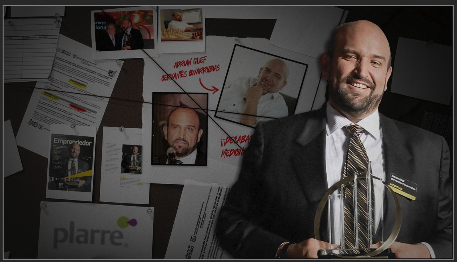 Adrián Glief Cervantes Covarrubias, dueño de Casa Plarre, responsable del desabasto de medicinas